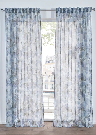 Voilage imprimé (1 pce) • bleu vert • Boutique bonprix