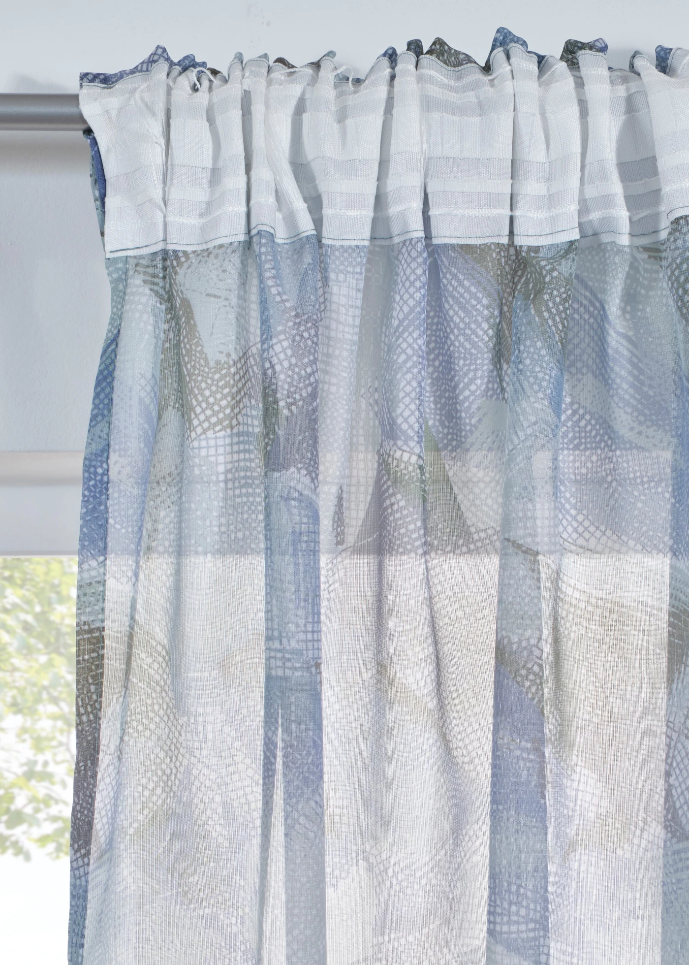 Gordijn met print (1 stuk) • blauw/groen • bonprix online shop