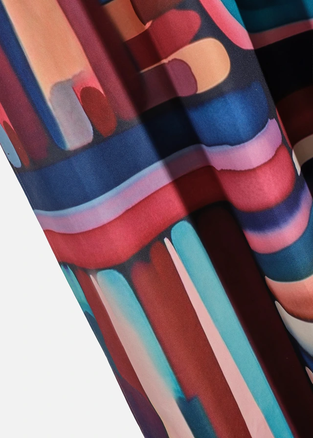 Verduisteend gordijn met gecoate achterkant, ook verkrijgbaar in extra lang (1 stuk), Kleur: multicolour