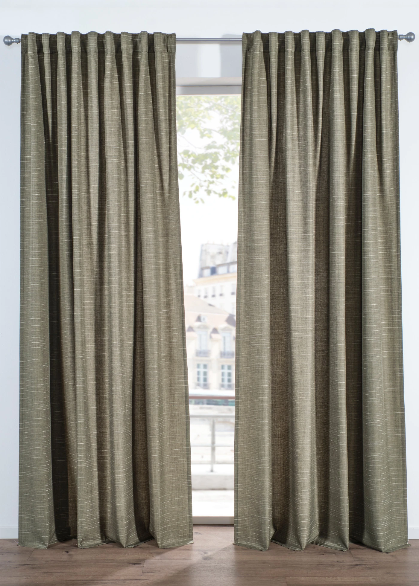 Jacquard gordijn (1 stuk) • groen • bonprix online shop