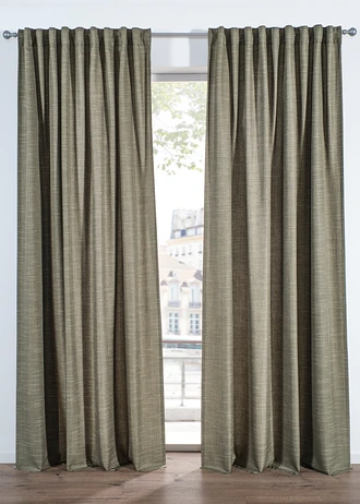 Jacquard gordijn (1 stuk), Kleur: olijfgroen