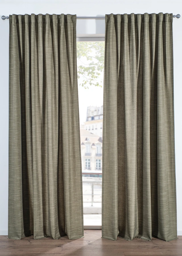 Jacquard gordijn (1 stuk), Kleur: olijfgroen