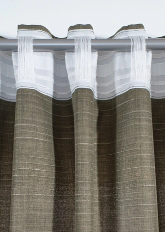 Jacquard függöny (1 db) • olívazöld • bonprix áruház