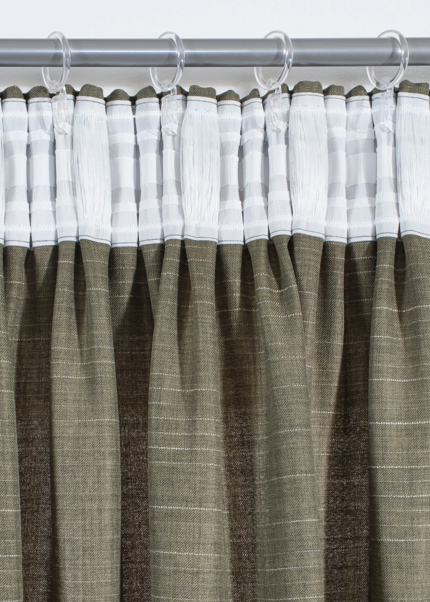 Jacquard függöny (1 db) • olívazöld • bonprix áruház
