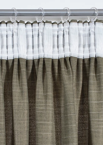 Jacquard függöny (1 db) • olívazöld • bonprix áruház
