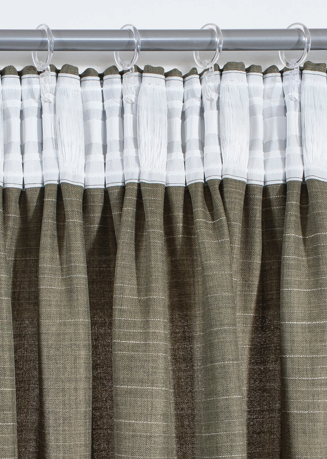 Jacquard gordijn (1 stuk) • olijfgroen • product-page.page-title-suffix