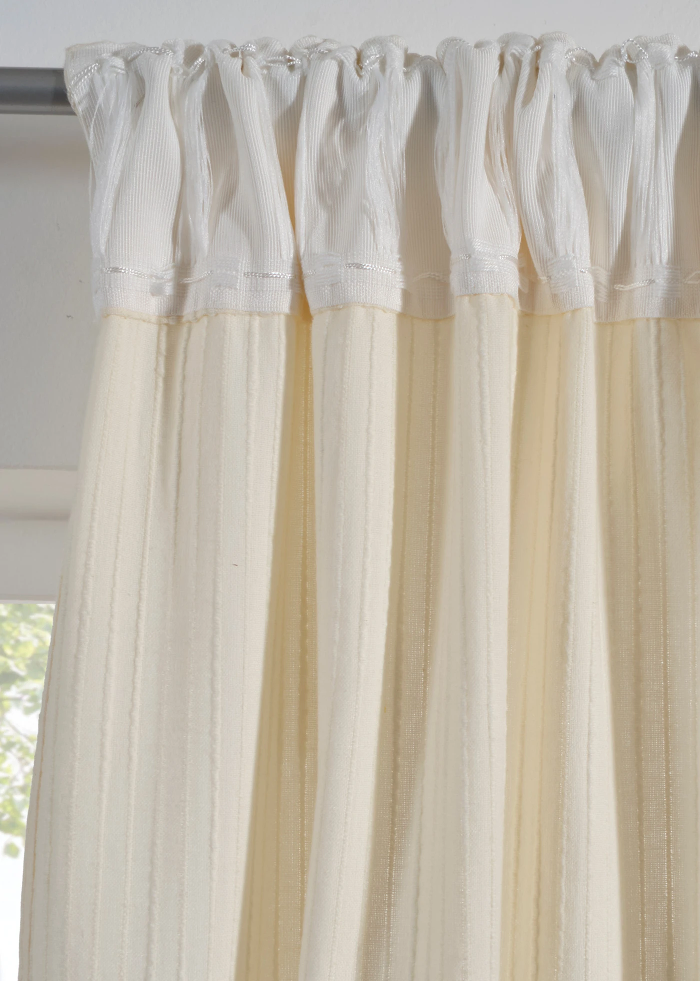 Rideau en coton (1 pce) • crème • Boutique bonprix