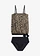 Tankiny bandeau z lesklého materiálu (2-dielne), farba: čierna-zlatá zebra potlačená
