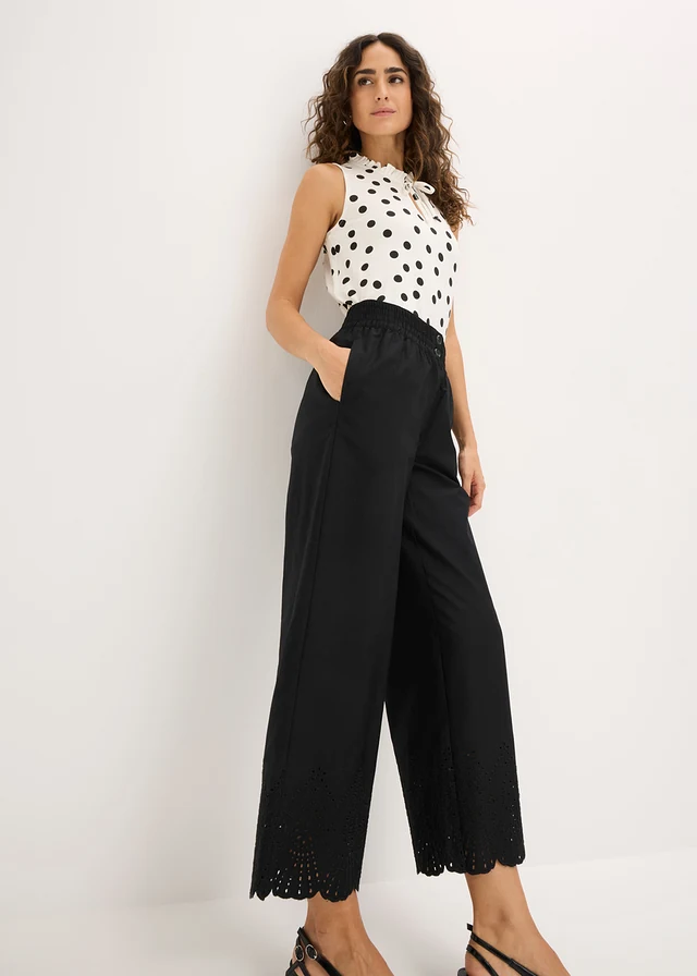 Culotte kalhoty z čisté bavlny • černá • bonprix obchod