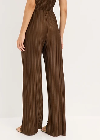 Pantaloni Palazzo plisați • maro • magazin bonprix
