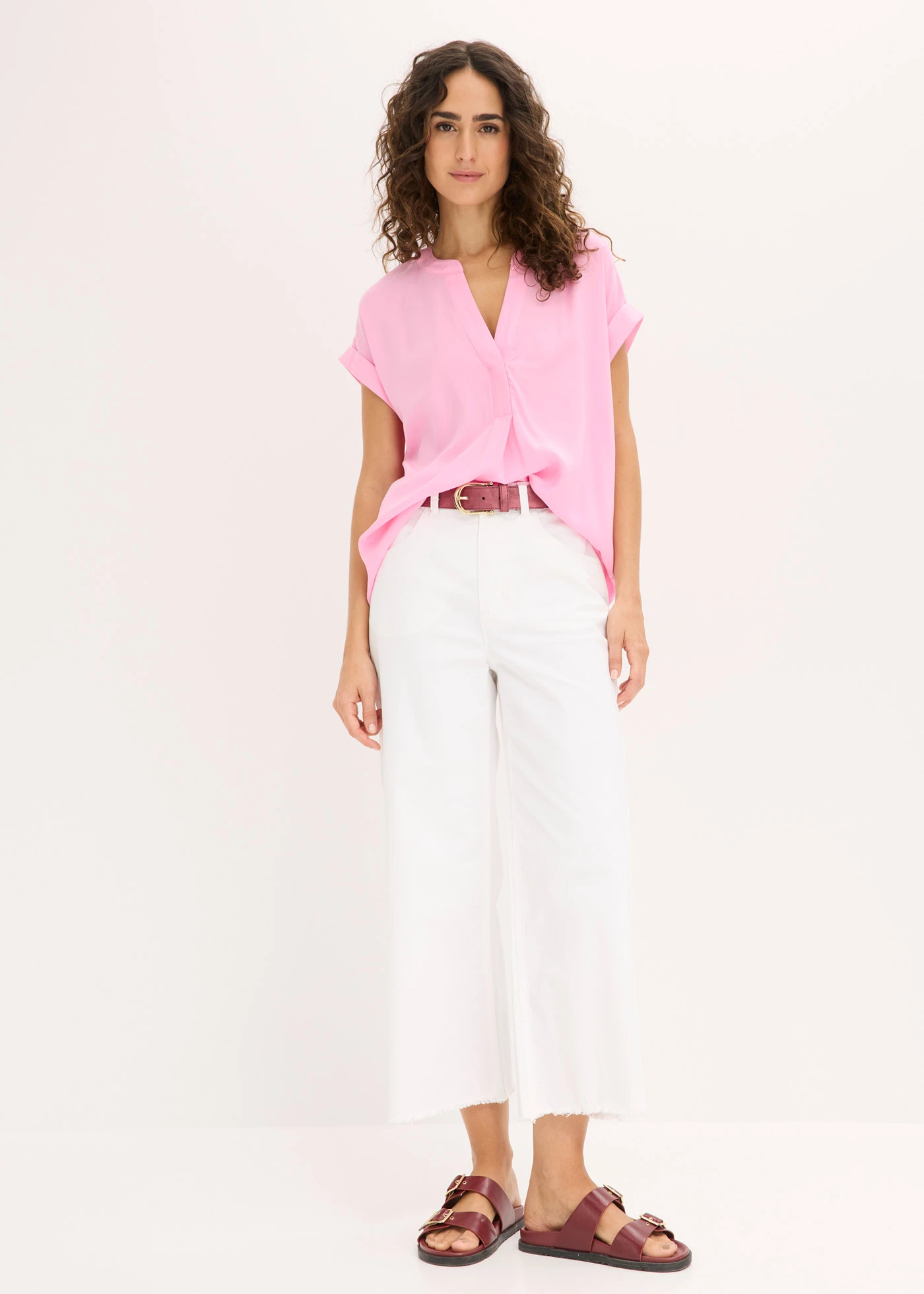 Blouse 100% viscose • rose • Boutique bonprix