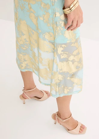 Rochie midi • verde-mentă deschis -auriu • magazin bonprix