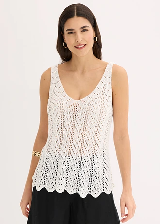 Gebreid shirt, Kleur: wolwit