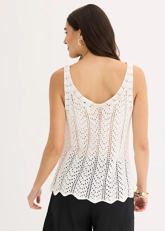 Gebreid shirt, Kleur: wolwit