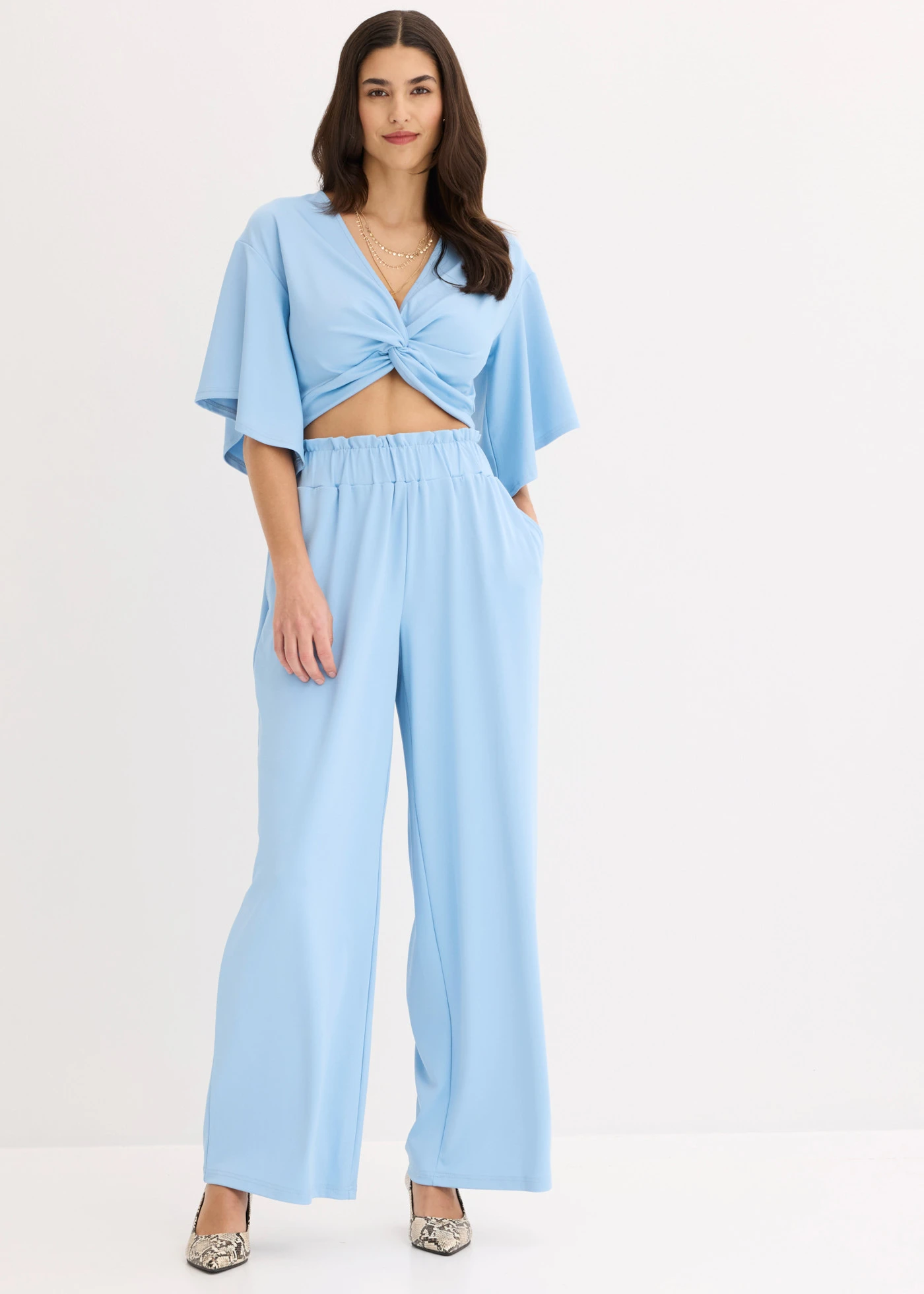 High Waist dzsörzé nadrág • világoskék • bonprix áruház