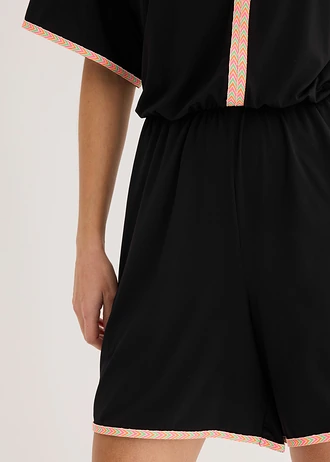 Jersey jumpsuit • zwart-neon multicolour • bonprix online shop