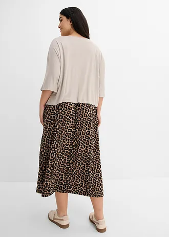 Shirtjurk, Kleur: natuursteen luipaardprint