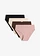 Lot de 4 slips maxi en microfibre à coutures invisibles, Couleur: noir + bois de rose + beige sable + marron foncé