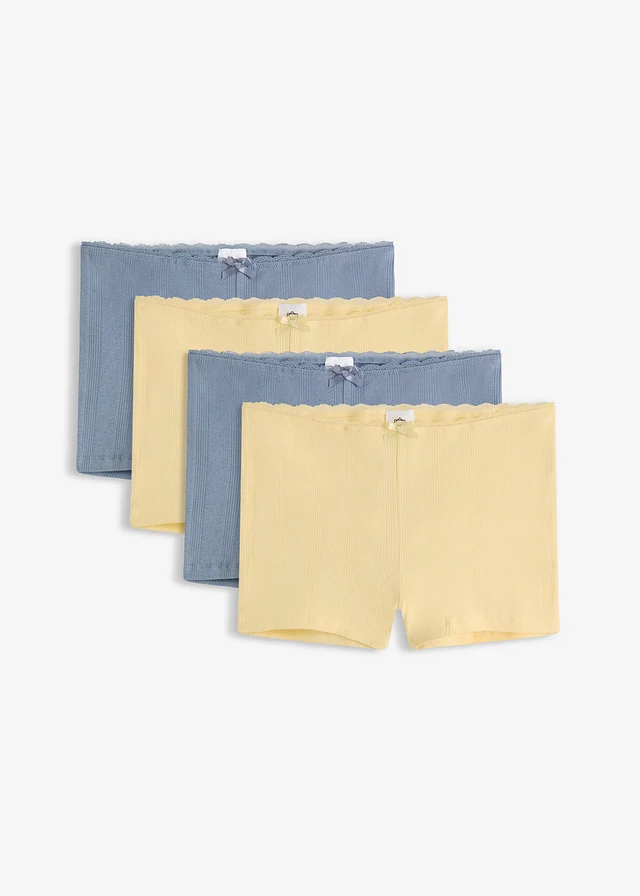 Strakke boxershorts van zacht katoen (set van 4) • pastelgeel+rookblauw • product-page.page-title-suffix