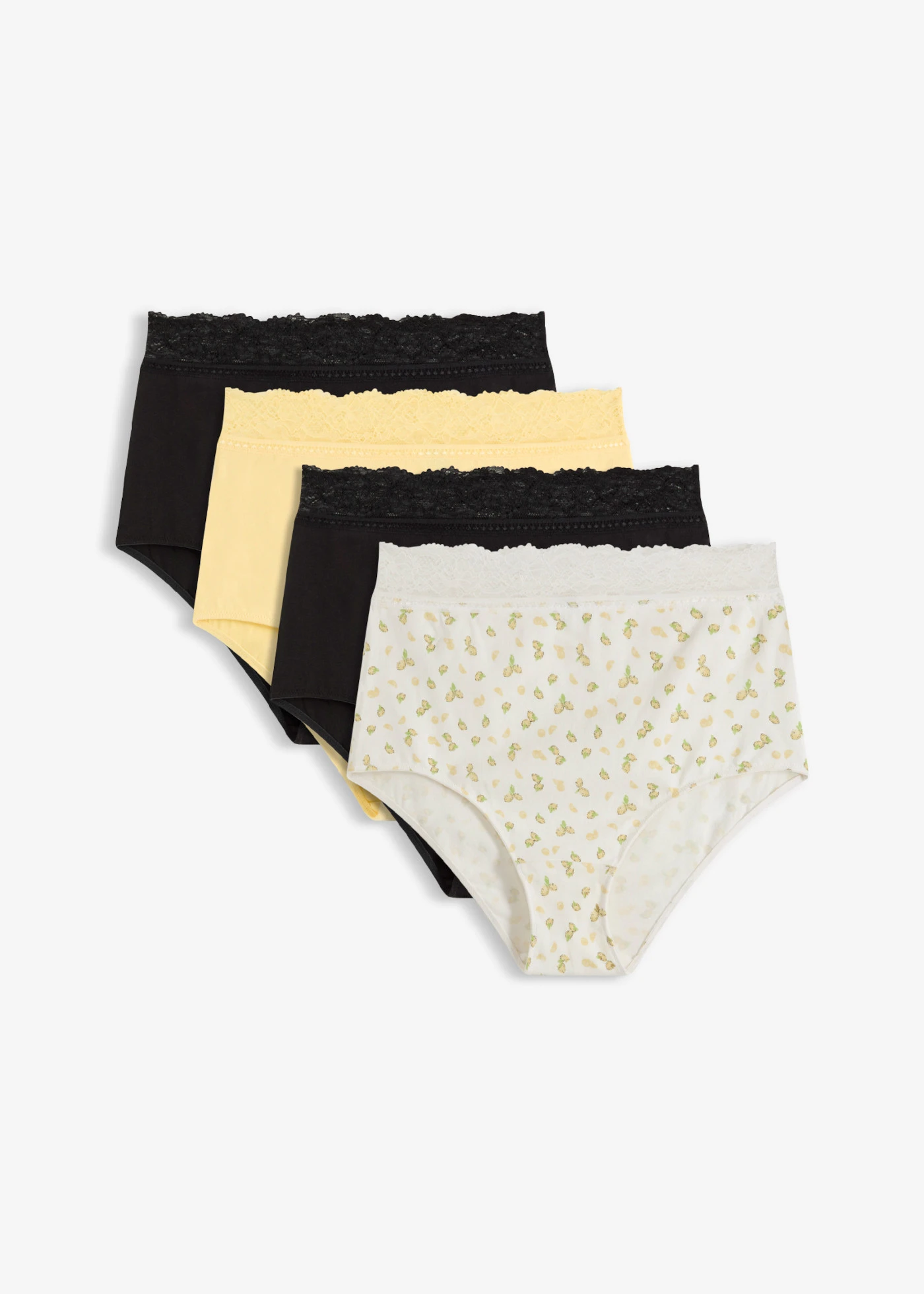 Lot de 4 slips taille haute • imprimé + jaune + noir • product-page.page-title-suffix