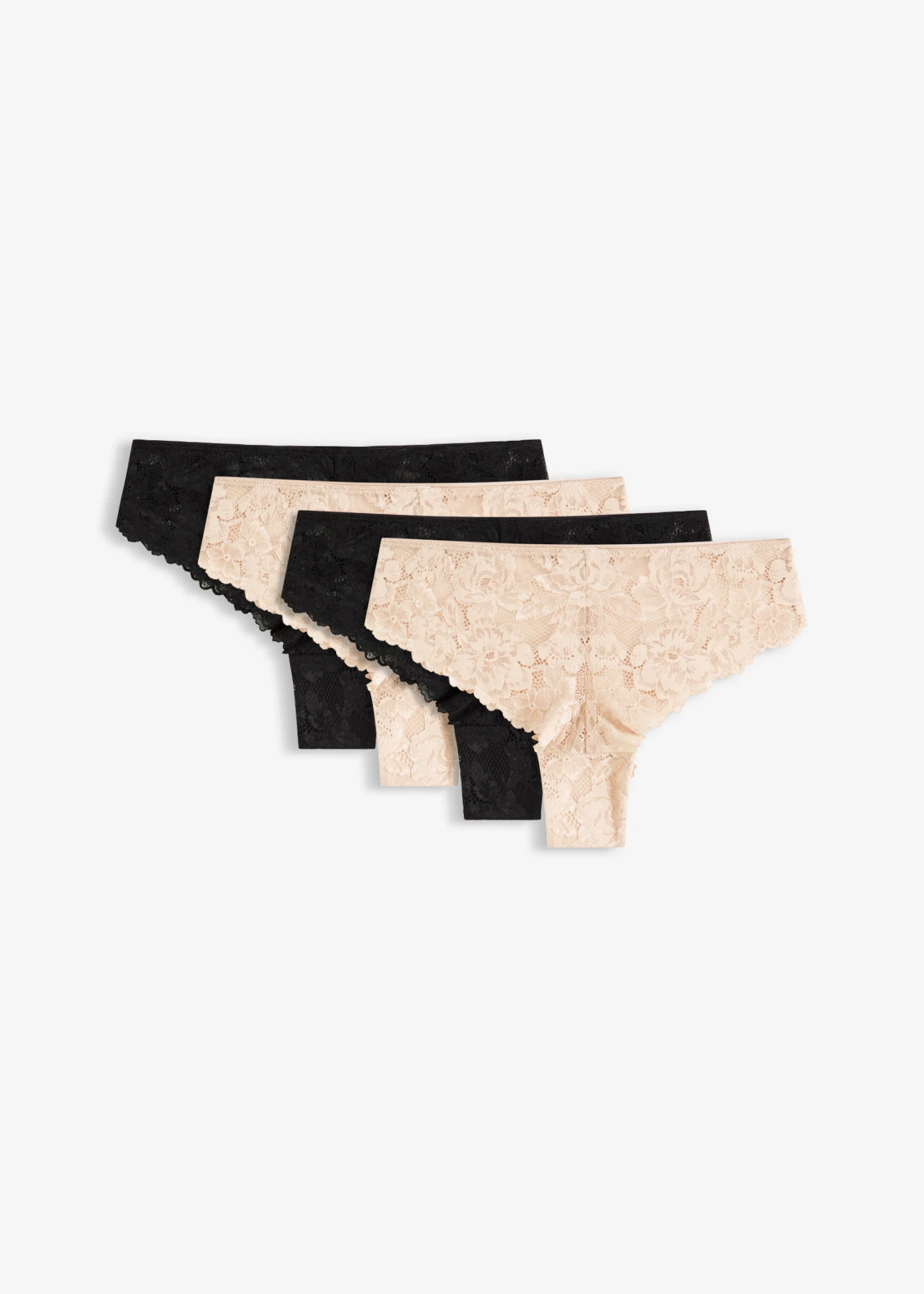 Brazilian slip van kant (set van 4) • zwart+beige • product-page.page-title-suffix