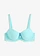 Soutien-gorge à coques avec dentelle, Couleur: bleu aqua