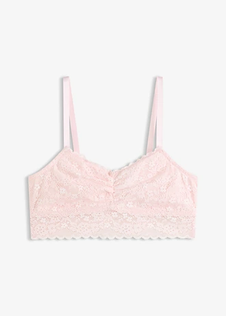 Biustonosz bustier z delikatną podszewką z bawełny, kolor: kremowy jasnoróżowy