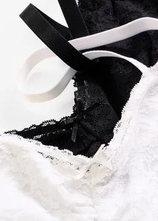 Bralette met zachte kant (set van 2) • zwart+wit • bonprix online shop