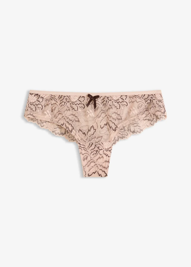 Braziliaanse slip met fijne kant • mat beige-donkerbruin gedessineerd • product-page.page-title-suffix