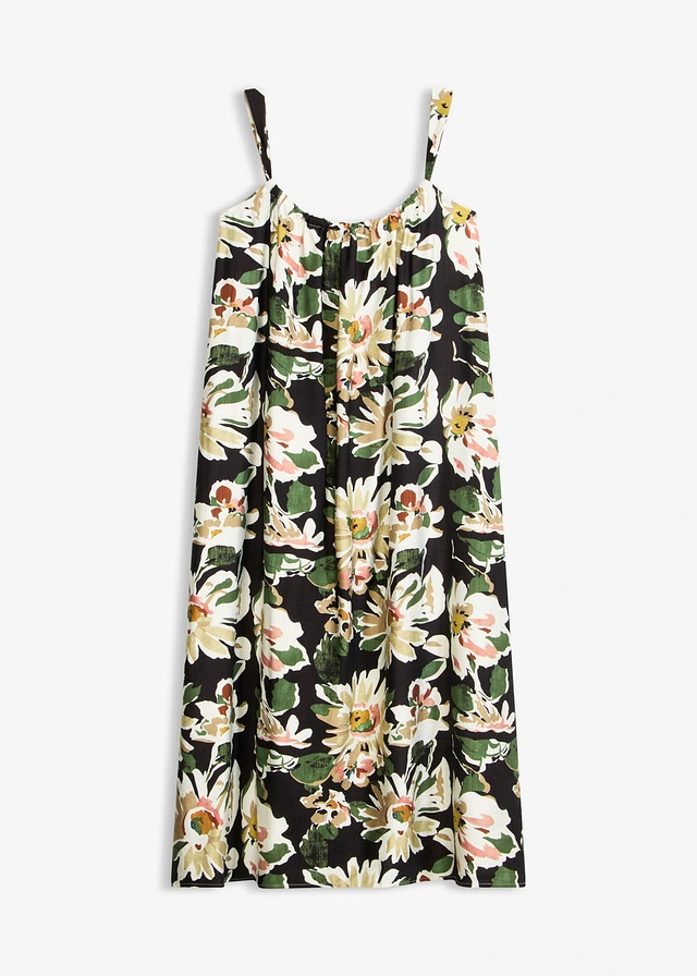 Rochie midi din material moale cu viscoză
