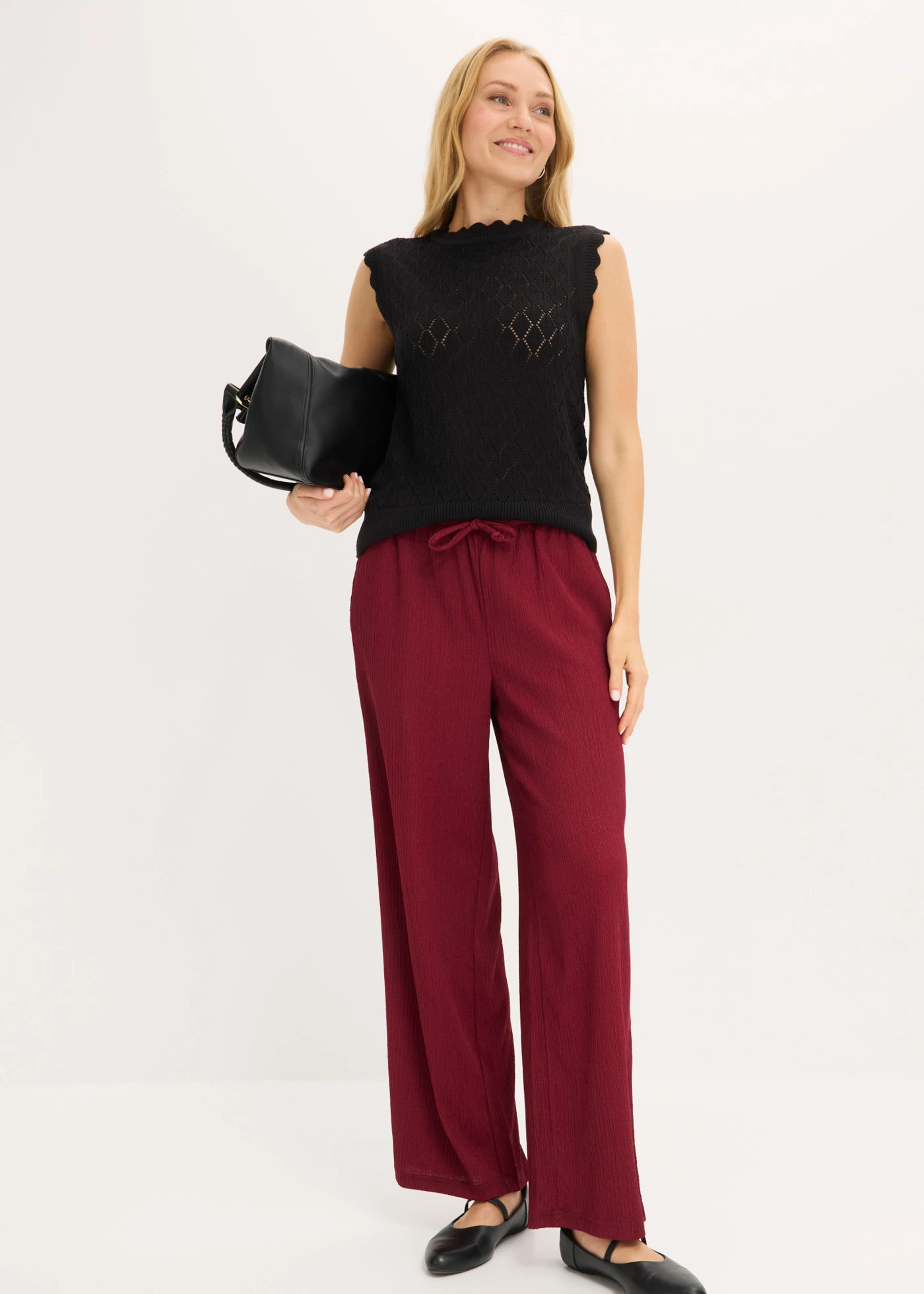 Pantalon en jersey • rouge érable • Boutique bonprix