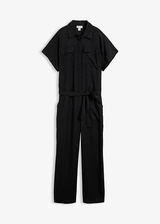 Overal z padavého lyocellu • čierna • obchod bonprix