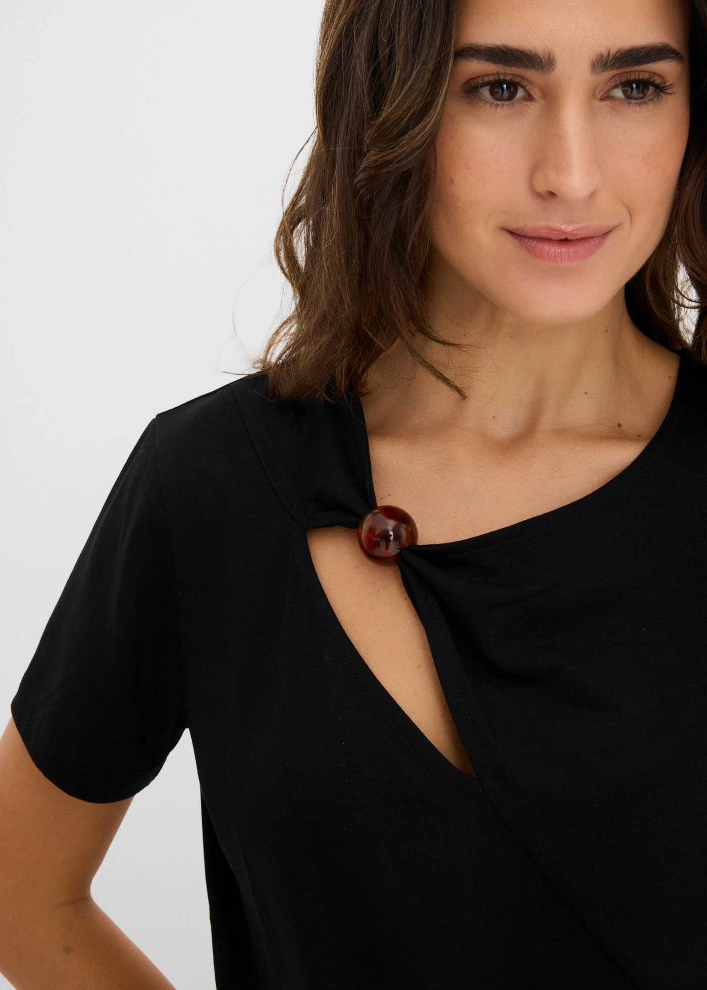 T-shirt van een soepele viscosemix • zwart • bonprix online shop