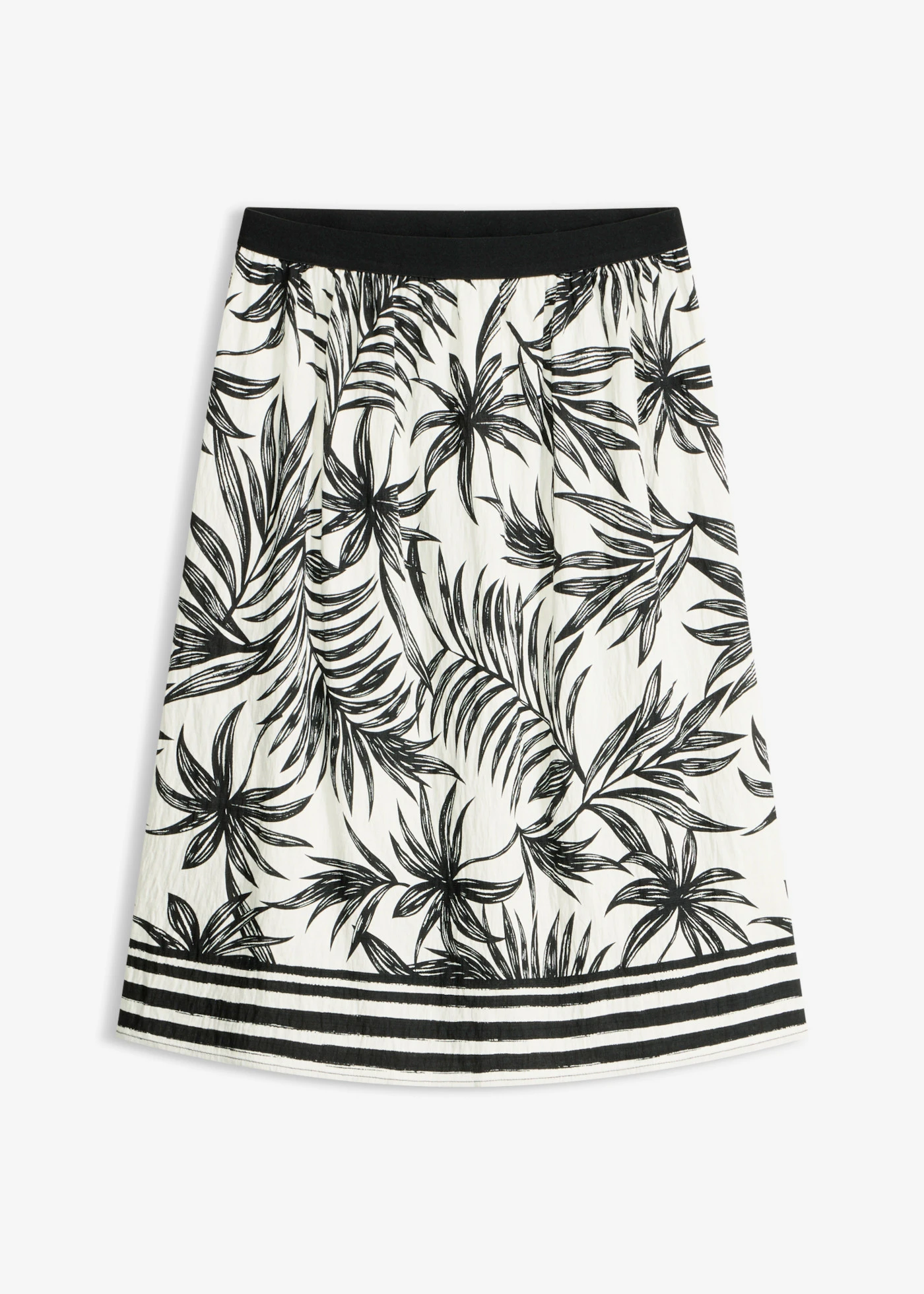 Rok met comfortband • zwart/wit gedessineerd • bonprix online shop