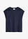 T-shirt 100% coton avec dentelle, Couleur: bleu foncé