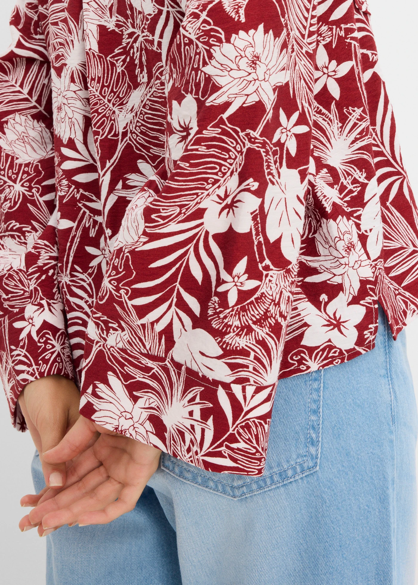 Resort blouse van een viscose-mix • woestijnrood-wolwit gedessineerd • bonprix online shop