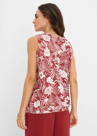 Jersey top van viscose • woestijnrood-wolwit gedessineerd • bonprix online shop