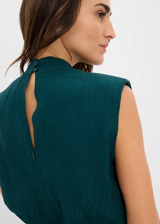 Jumpsuit van viscose met kelkkraag • diepgroen • bonprix online shop