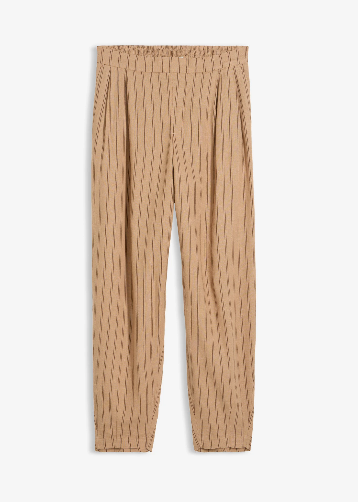 Pantalon taille extensible et rafraichissant • camel mat-marron rayé • Boutique bonprix