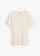 T-shirt van gestructureerd materiaal, Kleur: wolwit