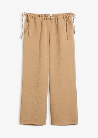 Pantalon large en viscose mélangée