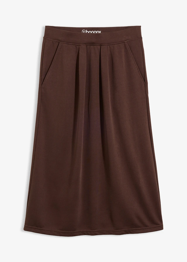Jupe en jersey • marron foncé • Boutique bonprix