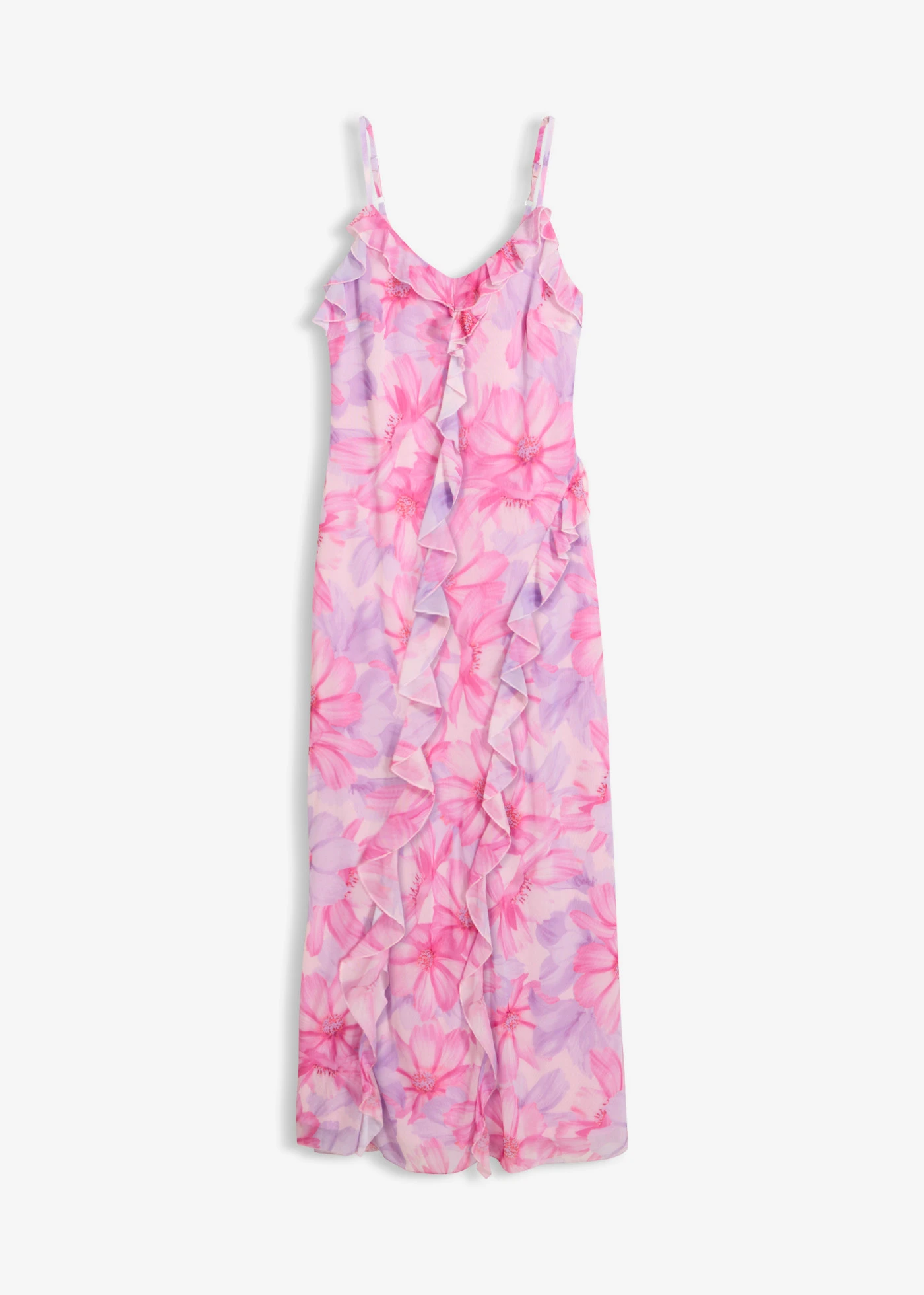 Jurk van zachte mesh • roze gebloemd • bonprix online shop