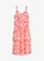 Robe midi en mesh doux, Couleur: rose clair floral