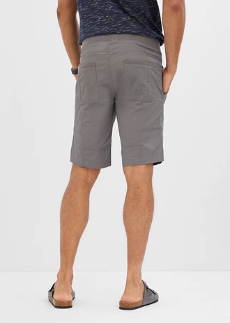 Bermude cu stretch cu talie elastică, Regular Fit • gri fumuriu • magazin bonprix