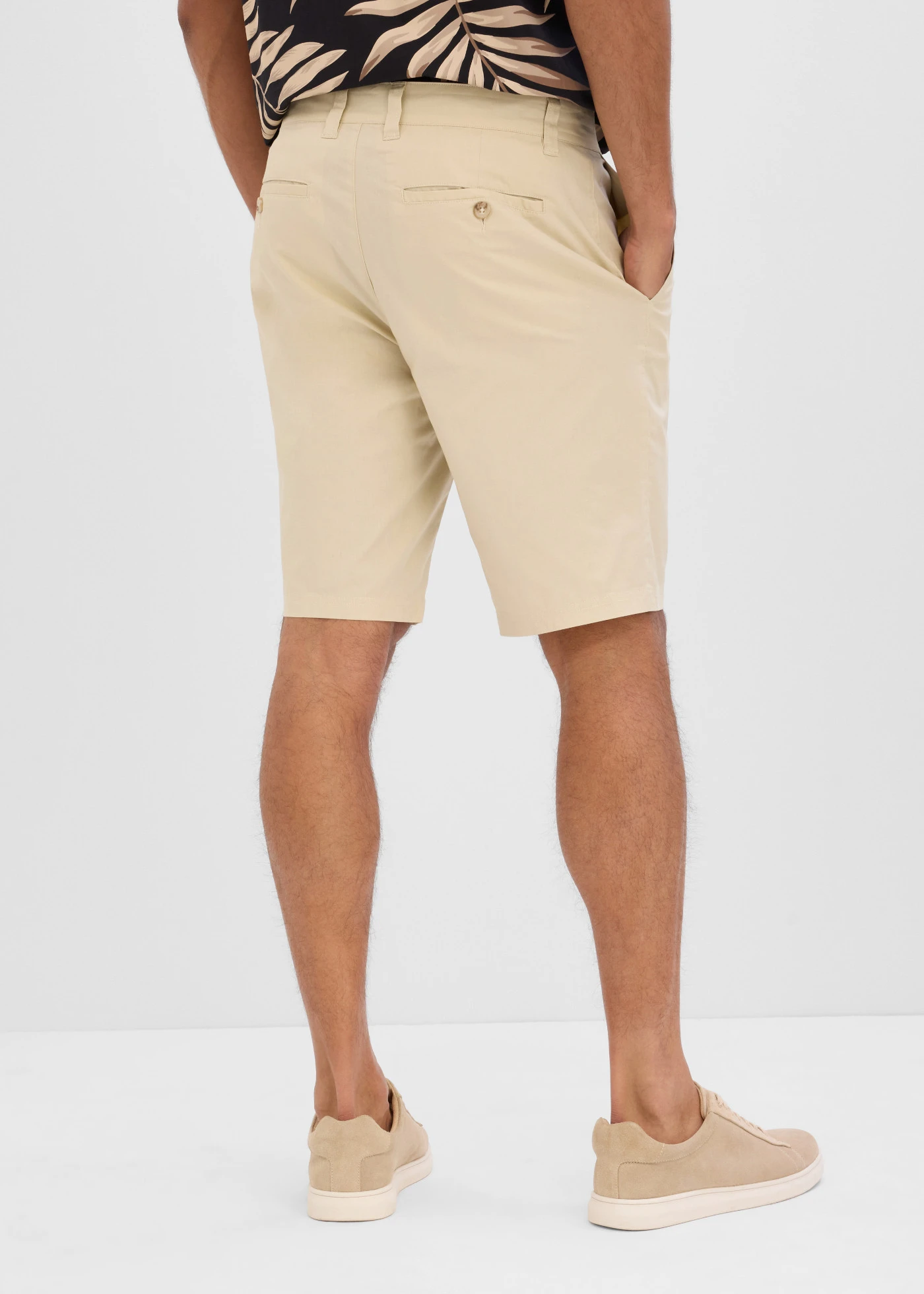 Stretch chino bermuda, regular fit (set van 2) • zwart+lichtsand • bonprix online shop