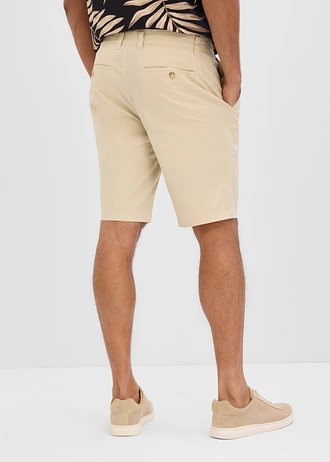 Lot de 2 bermudas chino extensibles, regular, Couleur: noir+sable clair