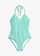 Jednodílné plavky se zavazovacím ramínkem kolem krku, barva: mentolově zelená
