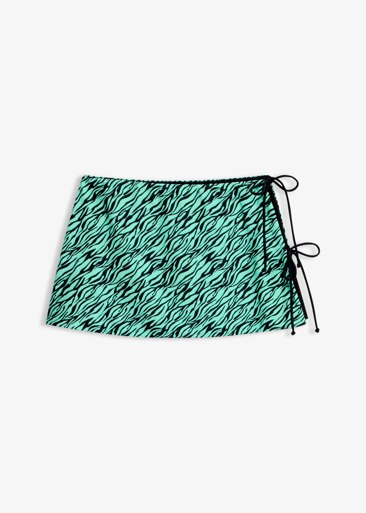 Kúpacia sukňa, obojstranná • čierna-mentolovo zelená zebra • obchod bonprix