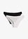 Lot de 2 slips mini à dentelle douce, Couleur: noir + blanc